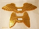 Plastic Wings with Gold Feathers Hawkman Pattern, Sheet of 2, Extended and Collapsed Wings