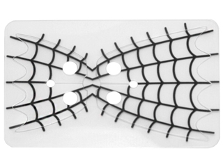 Plastic Cape and Collar with Black Spider Web Pattern, Sheet of 2