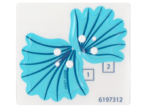 Plastic Cape and Collar with Dark Blue Lines on Trans-Light Blue Background Pattern, Sheet of 2