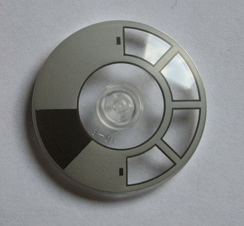 Dish 4 x 4 Inverted (Radar) with Solid Stud with Light Bluish Gray and Dark Bluish Gray Radial Millennium Falcon Cockpit Pattern