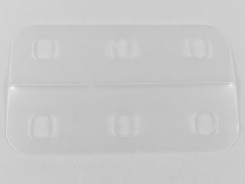 Clikits Plastic, Rectangle 5 x 8 1/2 with Rounded Corners and 6 Holes