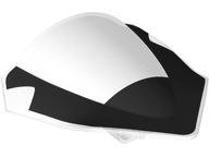 Windscreen 7 x 6 1/2 x 1 2/3 Motorcycle with 3L Liftarm Thick with Black Panel Pattern