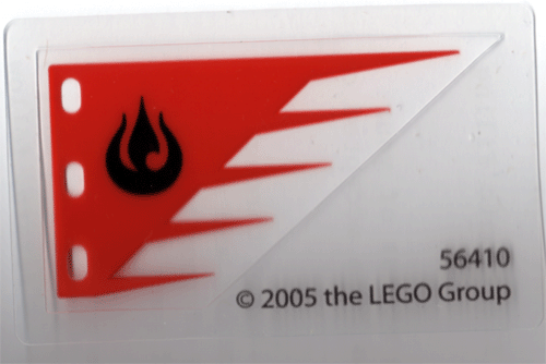 Plastic Flag with Avatar Fire Nation Red Pattern, Sheet of 1