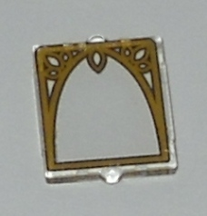 Glass for Window 1 x 2 x 2 Flat Front with Ornamented Window Arch Pattern