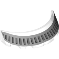 Windscreen 3 x 6 x 1 Curved with Dark Bluish Gray Rectangles on Light Bluish Gray Background Pattern