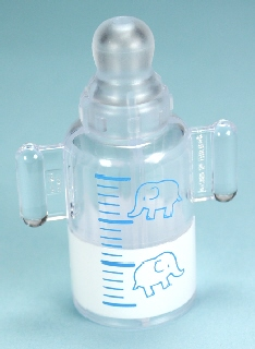 Duplo Utensil Baby Bottle with Baby Elephants and Scale Lines Pattern