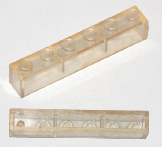 Brick 1 x 6 without Bottom Tubes, with Cross Supports