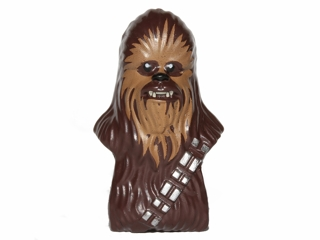 Minifigure, Head, Modified SW Wookiee, Chewbacca with Medium Nougat Face Fur and Teeth Pattern