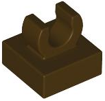 Tile, Modified 1 x 1 with Open O Clip
