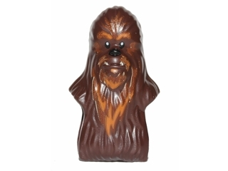 Minifigure, Head, Modified SW Wookiee, Wullffwarro with Dark Orange Fur Pattern