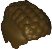 Minifigure, Hair Male, Coiled with Smooth Sides