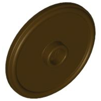 Minifigure, Shield Circular / Round Rimmed Face with Stud