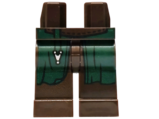 Hips and Legs with Dark Green Robe Ends, Leather Armor and Silver Pendant Pattern