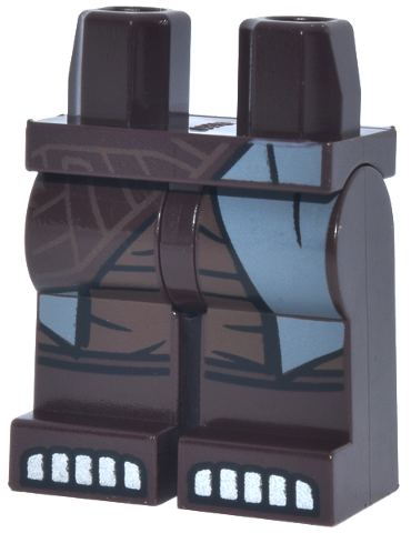 Hips and Legs with Umber Leggings, Wrap with Stripes and Light Bluish Gray Coat Ends Pattern
