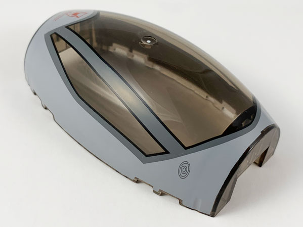 Windscreen 10 x 6 x 3 Bubble Canopy Double Tapered with Square Front Cutout with B-wing Starfighter Pattern