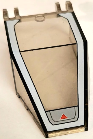 Windscreen 7 x 4 x 1 2/3 with Locking Dual 2 Fingers with SW Red Triangle Pattern