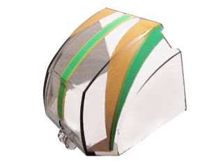 Windscreen 4 x 6 x 4 Canopy with Hinge with Green and Orange Stripes Pattern
