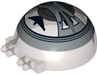 Windscreen 6 x 6 x 3 Canopy Half Sphere with Dual 2 Fingers with SW Droid Tri-Fighter Dark Blue Small Triangles Pattern