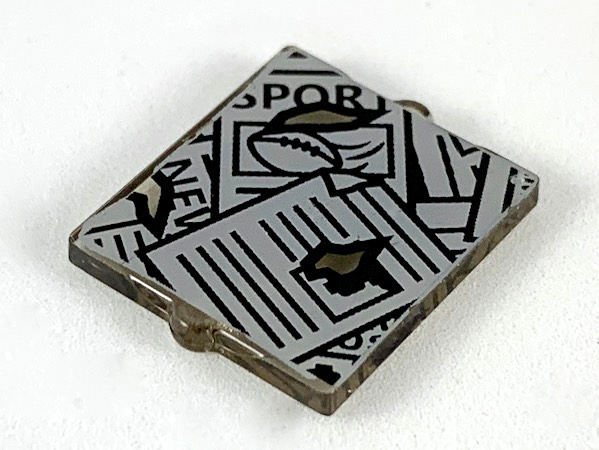 Glass for Window 1 x 2 x 2 Flat Front with Tattered Scattered Newspapers Pattern