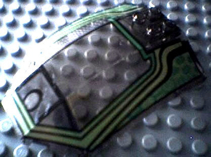 Windscreen 8 x 6 x 2 Curved Sloped Sides with Lime and Green RC Racer Pattern