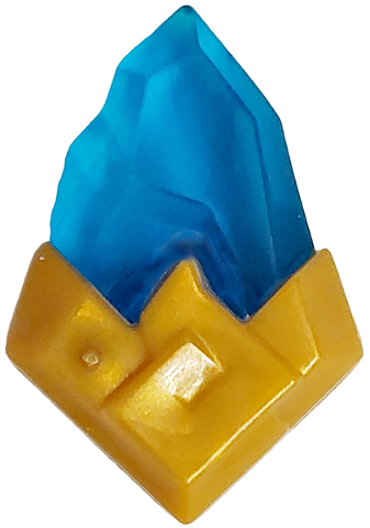 Rock Faceted Pointed with Molded Pearl Gold Base Pattern (Monkie Kid Color Stone)