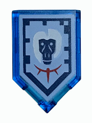 Tile, Modified 2 x 3 Pentagonal with Nexo Power Shield Pattern - Ticking Baboon