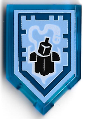 Tile, Modified 2 x 3 Pentagonal with Nexo Power Shield Pattern - Haunted Armor