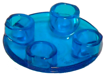 Lego 5 New Trans-Light Blue Plates Round 2 x 2 with Rounded Bottom Boat Stud 