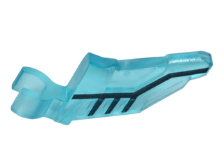 Minifigure Wing Mechanical with Clip with Black Lines Pattern Model Left Side