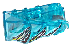 Hero Factory Creature Head, Jaw with Axle Hole with 4 Lime Eyes Pattern