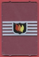 Glass for Window 1 x 4 x 5 with Fire Logo Badge on 5 White Stripes Pattern