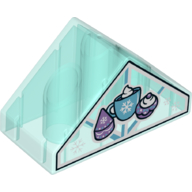 Duplo, Brick 4 x 2 Slope 45 Double with Cupcakes and Сup Pattern