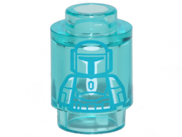 Brick, Round 1 x 1 with SW Mandalorian Hologram Pattern