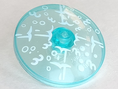 Dish 4 x 4 Inverted (Radar) with Solid Stud with White Fountain Spray Pattern