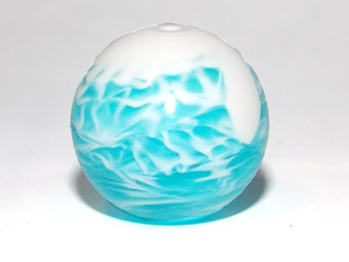 Ball, Bionicle Zamor Sphere with Marbled White Pattern