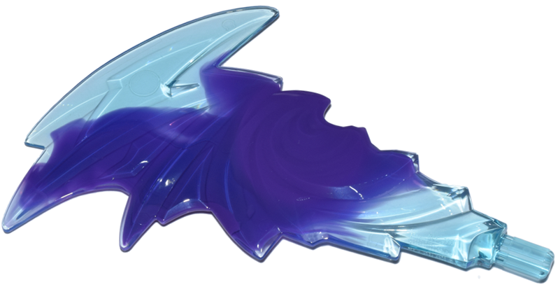 Flame Trail Spiked with Axle End with Marbled Dark Purple Pattern