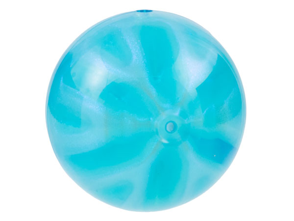Ball, Hard Plastic 19mm D. with Molded Satin Trans-Clear Slotted