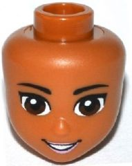 Mini Doll, Head Friends with Brown Eyes, Bright Pink Lips and Open Mouth Pattern