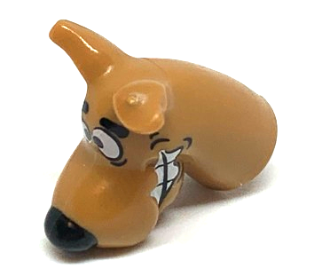 Dog Head Great Dane Scooby-Doo with Black Nose and White Chattering Teeth Pattern