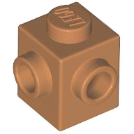 Brick, Modified 1 x 1 with Studs on 2 Sides, Adjacent