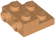 Plate, Modified 2 x 2 x 2/3 with 2 Studs on Side - Hollow Bottom Tube