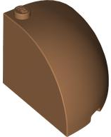 Brick, Round Corner 4 x 4 x 2 2/3 Dome Top