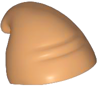 Minifigure, Headgear Slouch Hat, Dwarf / Gnome with Tip Facing Backwards, Creases at Front and Back