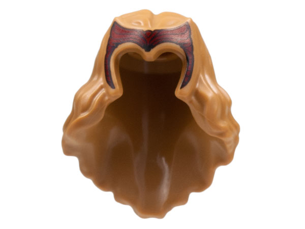 Minifigure, Hair Female Long Wavy with Dark Red Tiara with Black Detail Lines Pattern (Scarlet Witch)