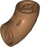 Brick, Round 2 x 2 D. 90 degrees Elbow (23mm Standing Height)