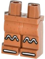 Hips and Legs with White Lines Icing and Dark Orange Dots Pattern