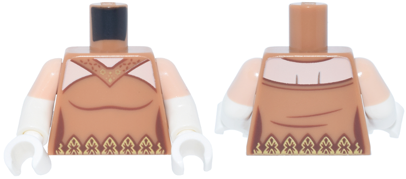 Medium nougat female dress torso, gold belt