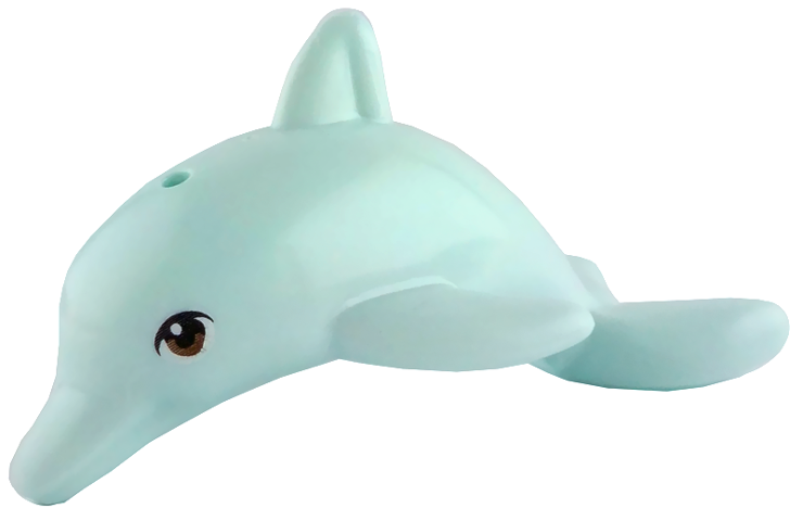 Dolphin, Friends Style, Jumping with Bottom Axle Holder with Reddish Brown Eyes Pattern