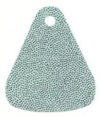 Mini Doll, Cape Cloth, Friends, Tapered with Small Top Hole with Silver Iridescent Dots Pattern - Traditional Starched Fabric