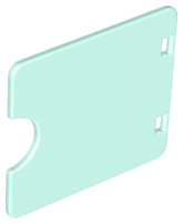 Duplo Door / Window Pane 1 x 4 x 3 with Semi Oval Cutout